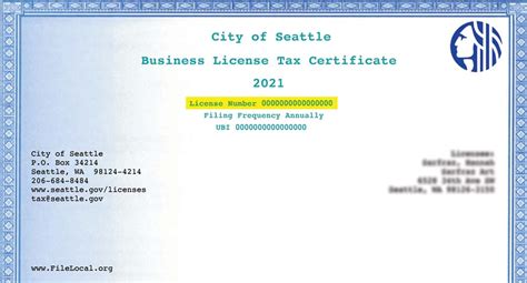 city of seattle wa business licenses.